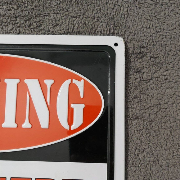 Rivers Edge Products Tin Sign, 17" x 12" Metal Wall Art, Warning: Nothing Here - Picture 4 of 6